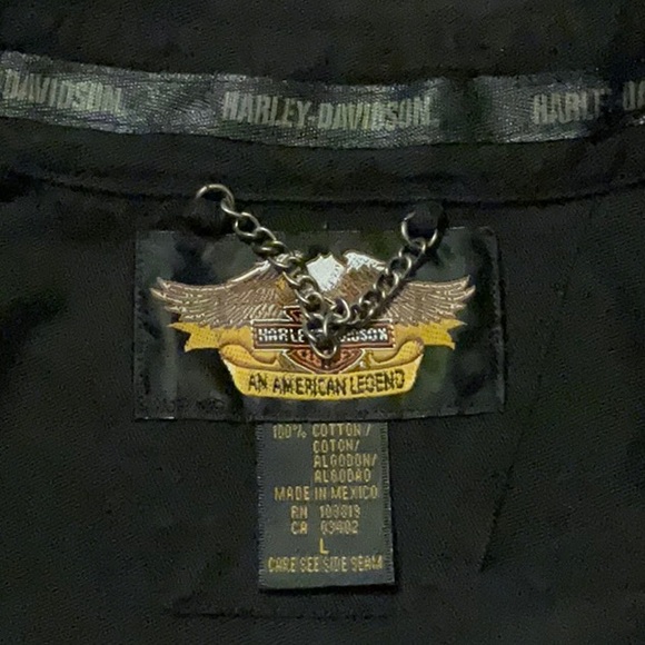 Men’s Harley-Davidson Classic Embroidered Pocket Logo 100% Cotton Button Shirt! - Picture 9 of 10